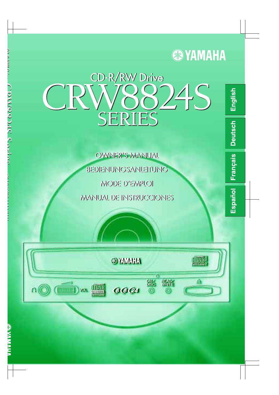 Yamaha CD REWRITABLE DRIVE CRW8824S-NB User Manual | 51 pages