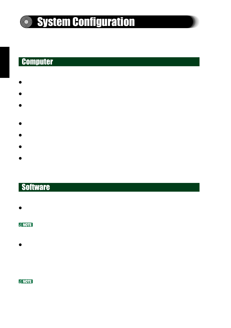 System configuration, Computer, Software | Yamaha CD REWRITABLE DRIVE CRW8824S-NB User Manual | Page 11 / 51