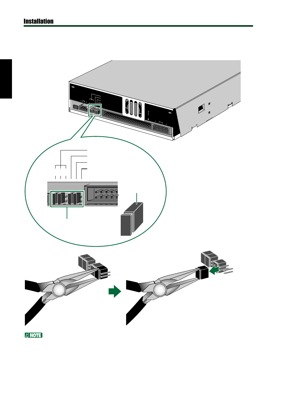 Rear panel, Installation, Id select parity terminator block size | Jumper switches shunt | Yamaha CD REWRITABLE DRIVE CRW8824S-NB User Manual | Page 17 / 51