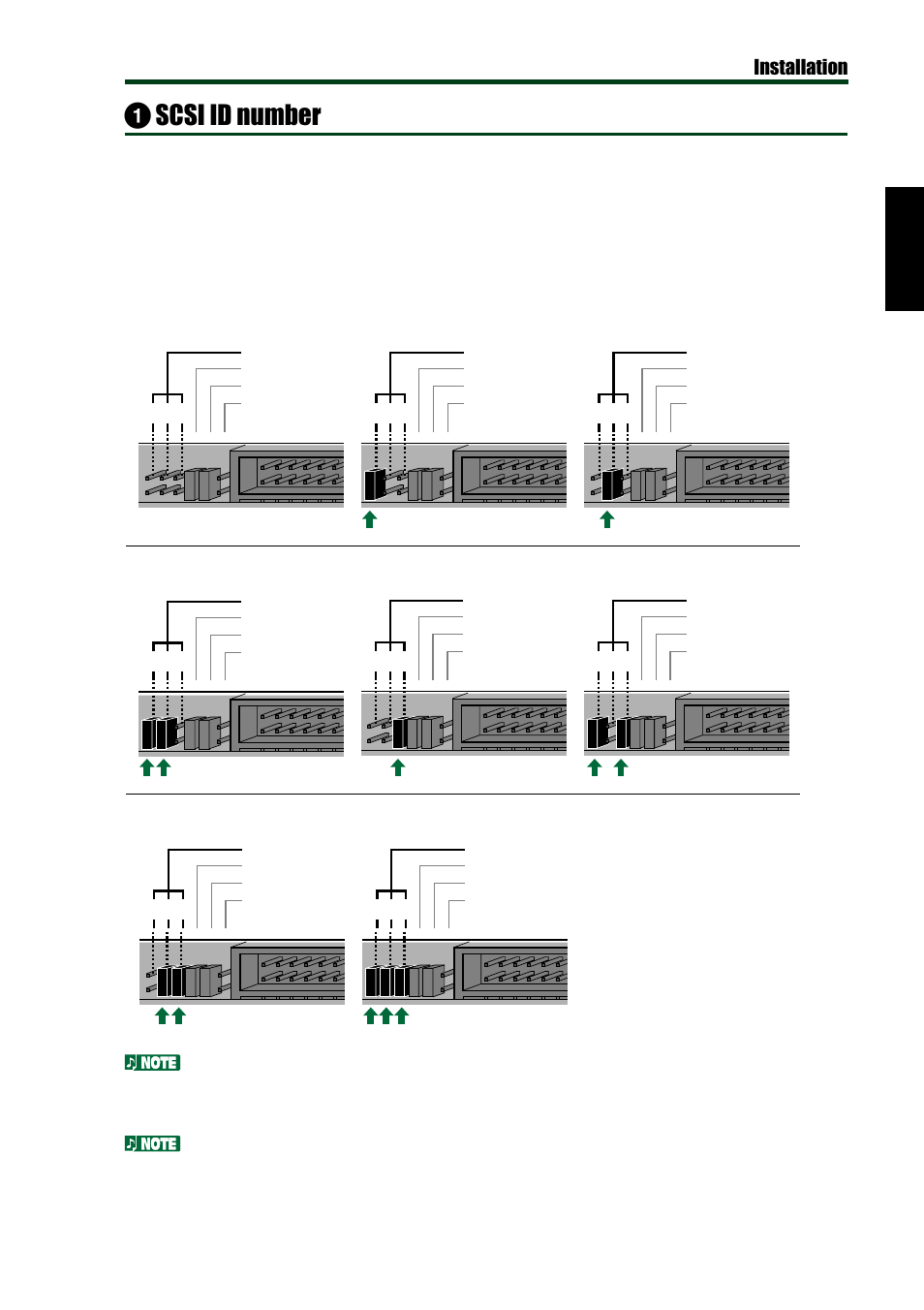 1 scsi id number, Installation | Yamaha CD REWRITABLE DRIVE CRW8824S-NB User Manual | Page 18 / 51