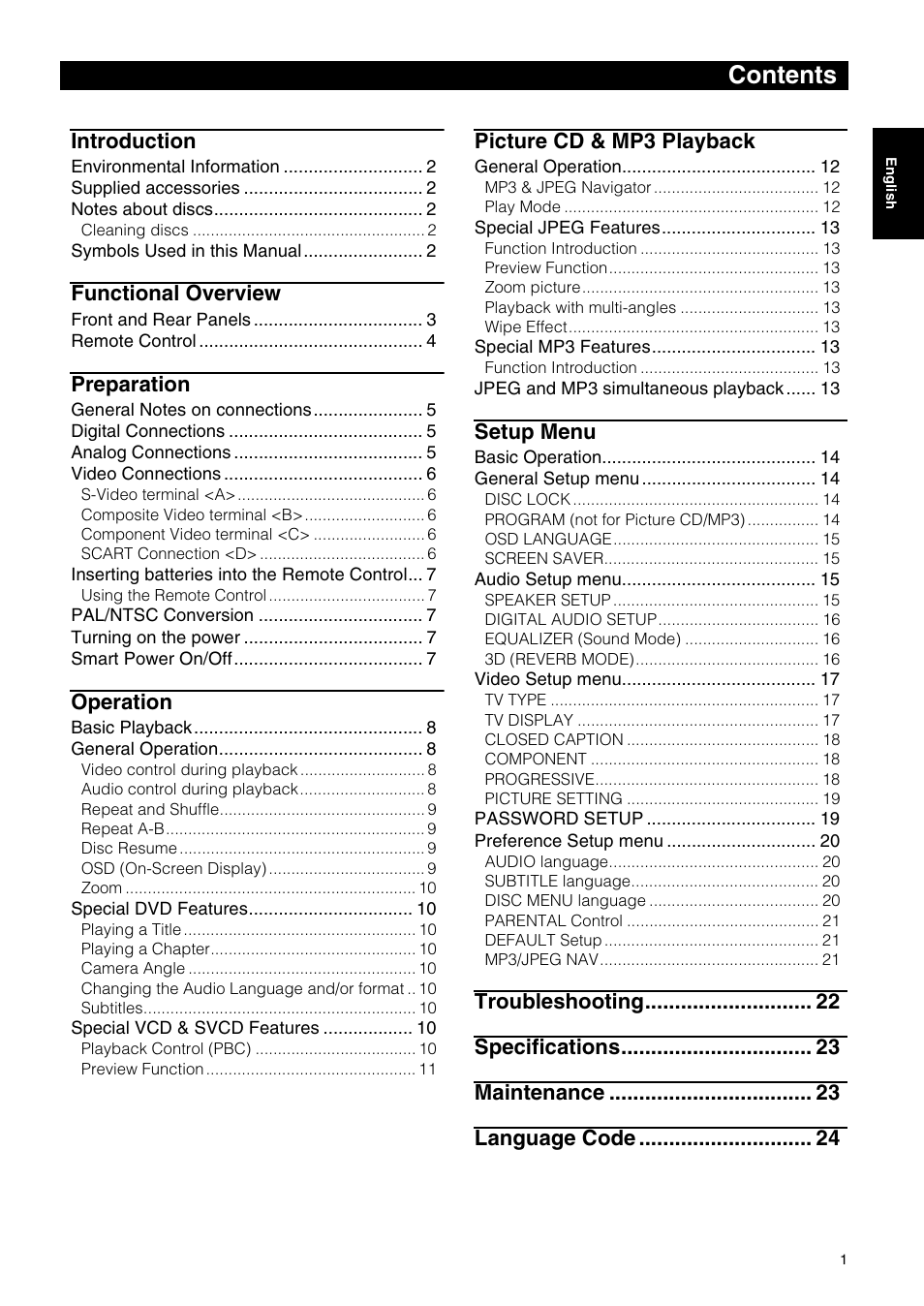 Yamaha DVD-E600 User Manual | Page 3 / 27