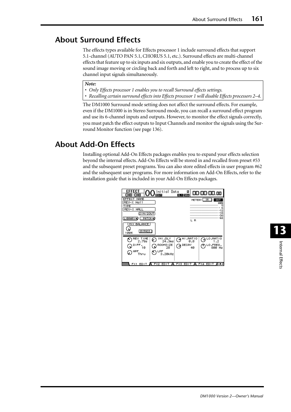 About surround effects, About add-on effects, About surround effects about add-on effects | Yamaha 006IPTO-F0 User Manual | Page 161 / 388