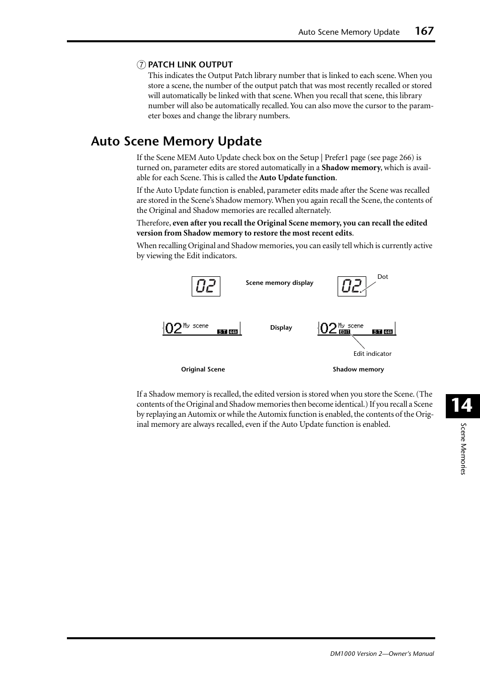 Auto scene memory update | Yamaha 006IPTO-F0 User Manual | Page 167 / 388