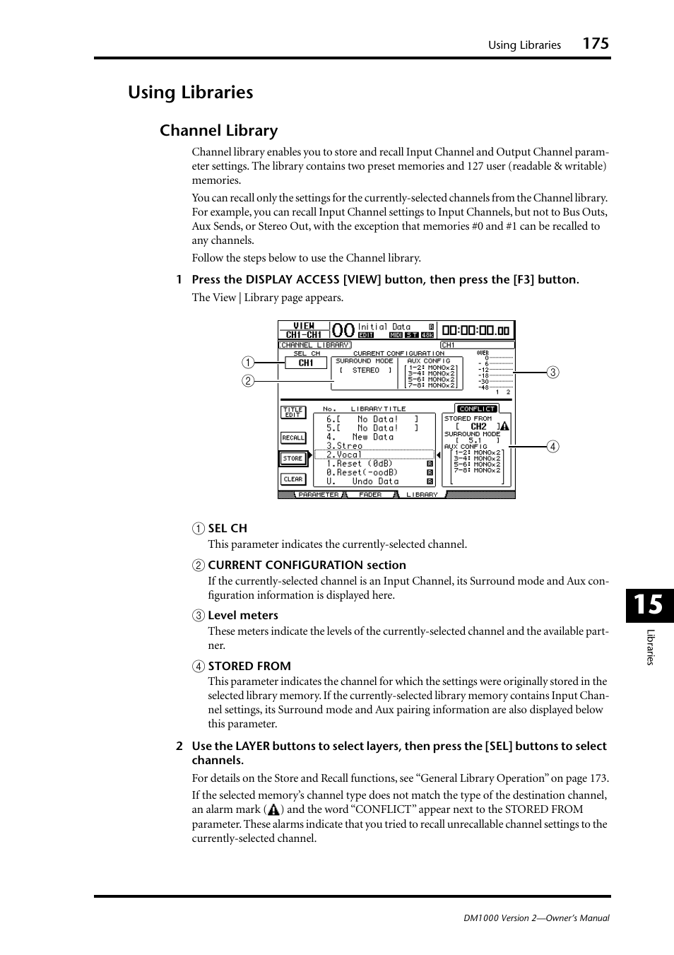 Using libraries, Channel library | Yamaha 006IPTO-F0 User Manual | Page 175 / 388