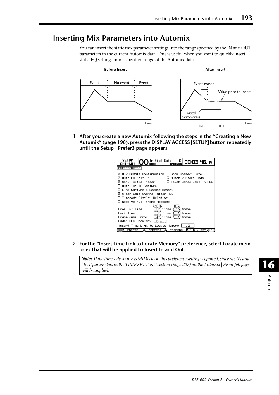 Inserting mix parameters into automix | Yamaha 006IPTO-F0 User Manual | Page 193 / 388