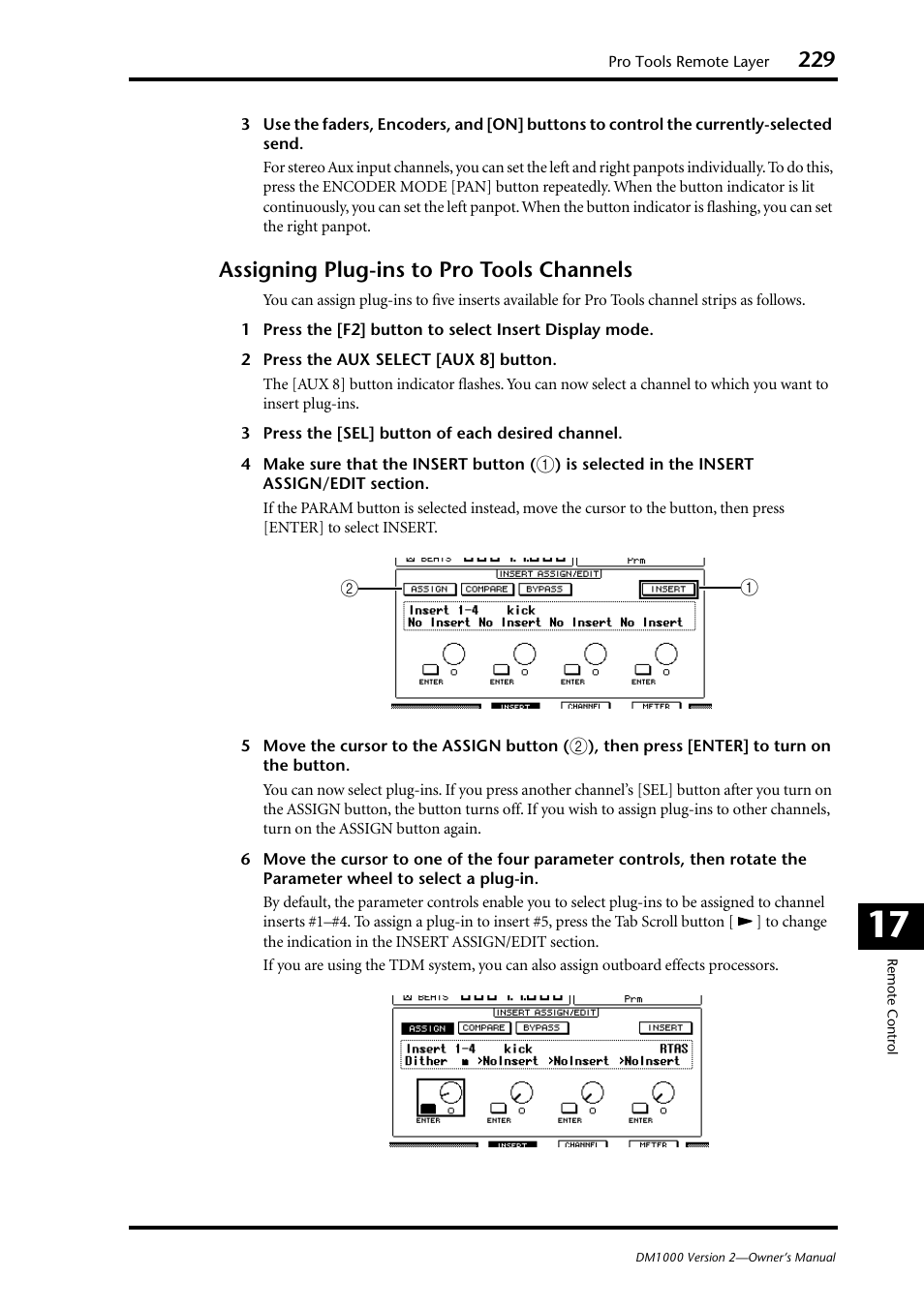 Assigning plug-ins to pro tools channels | Yamaha 006IPTO-F0 User Manual | Page 229 / 388