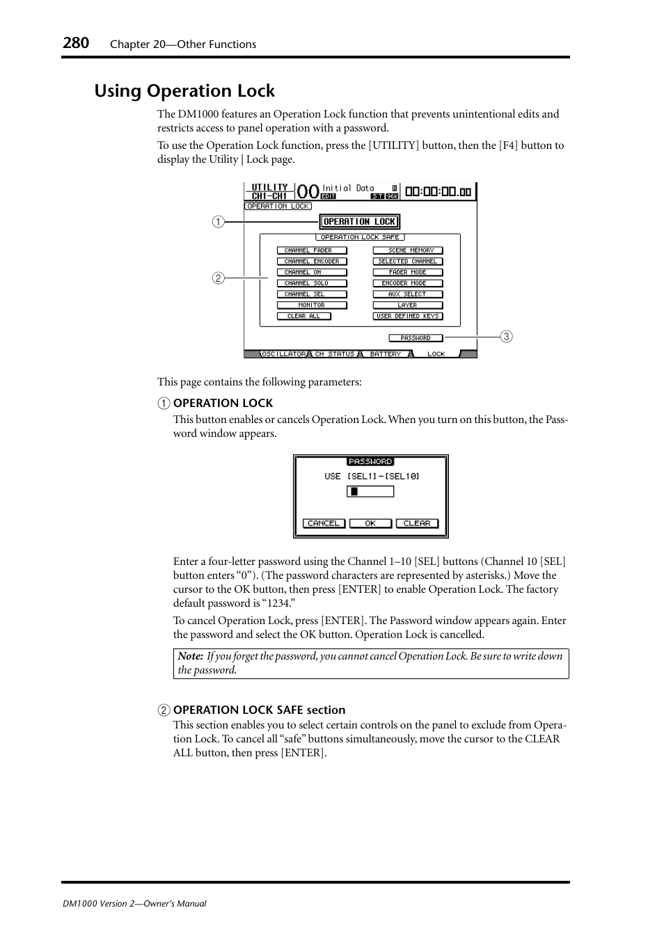 Using operation lock | Yamaha 006IPTO-F0 User Manual | Page 280 / 388