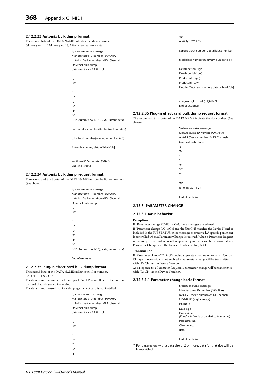 Appendix c: midi | Yamaha 006IPTO-F0 User Manual | Page 368 / 388