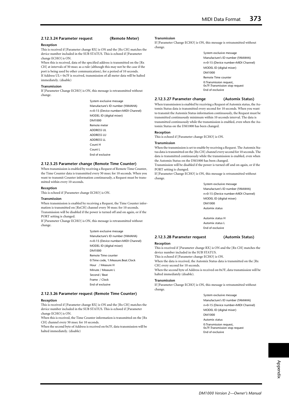 Midi data format | Yamaha 006IPTO-F0 User Manual | Page 373 / 388