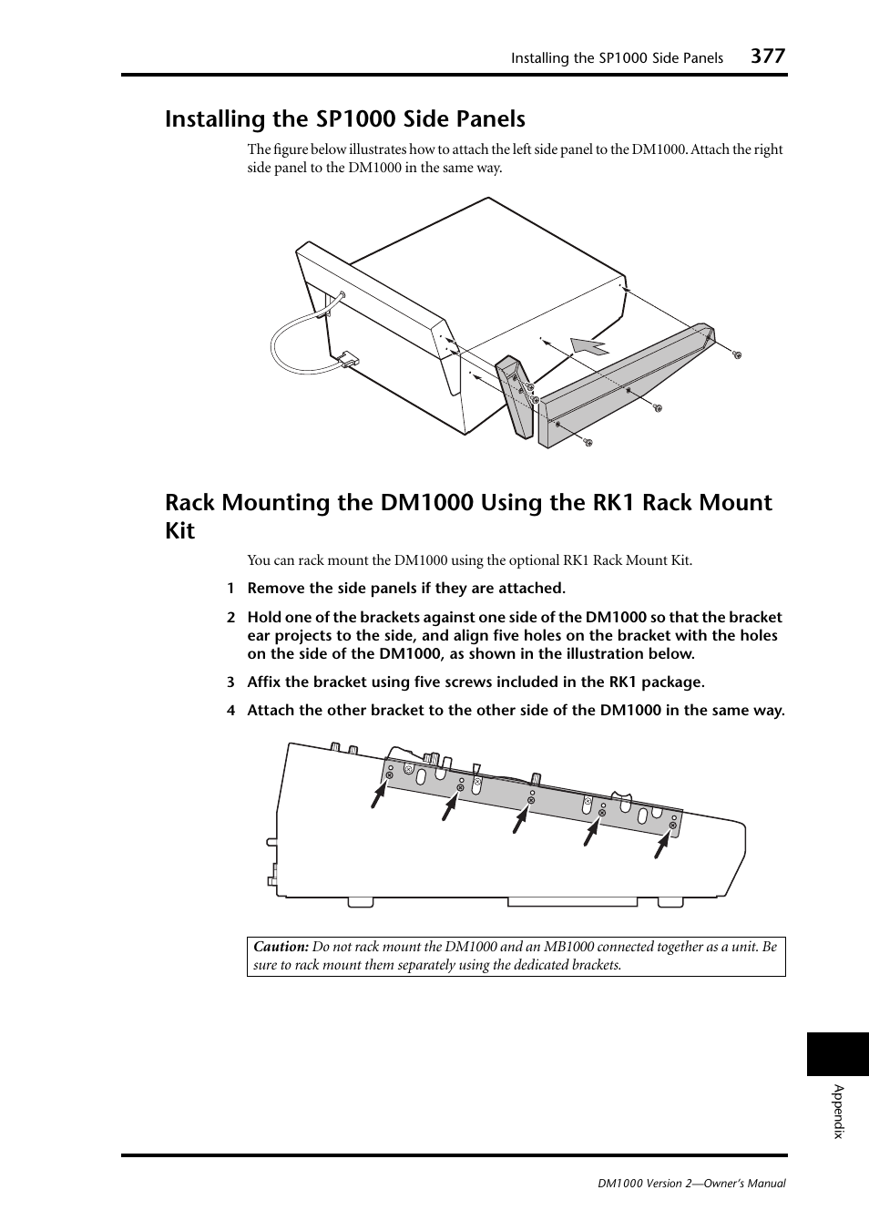 Installing the sp1000 side panels | Yamaha 006IPTO-F0 User Manual | Page 377 / 388