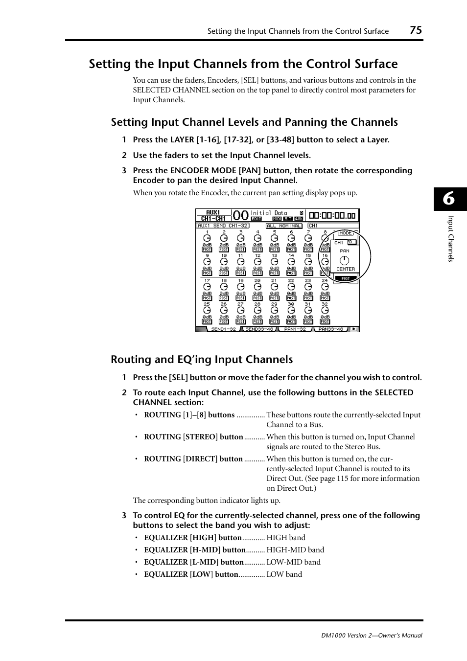 Routing and eq’ing input channels | Yamaha 006IPTO-F0 User Manual | Page 75 / 388