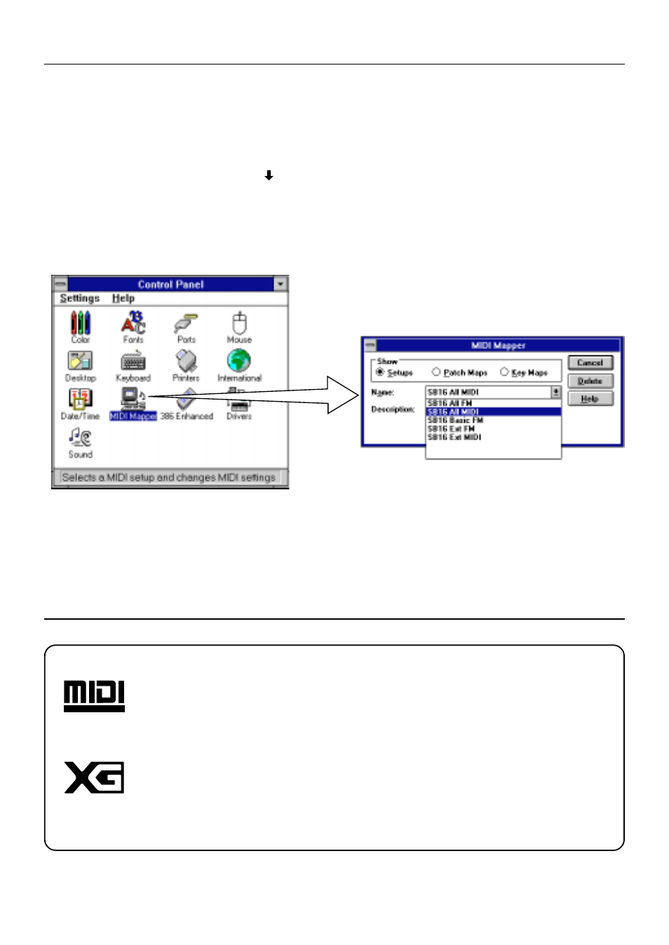 Réglage du mappeur midi, A propos des normes gm et xg | Yamaha DB50XG User Manual | Page 18 / 46