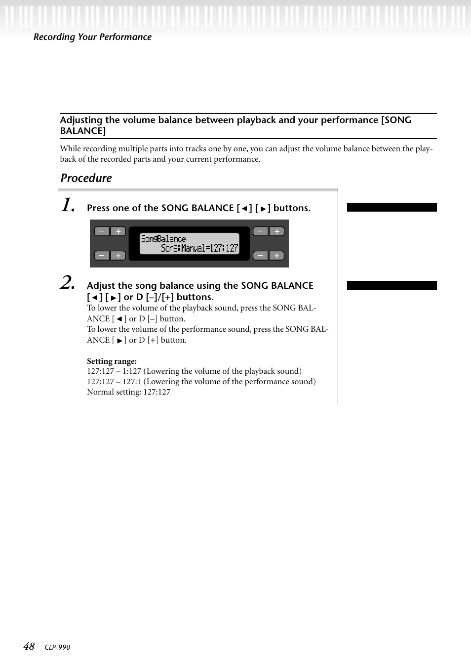 Procedure | Yamaha CLP-990M  EN User Manual | Page 48 / 111