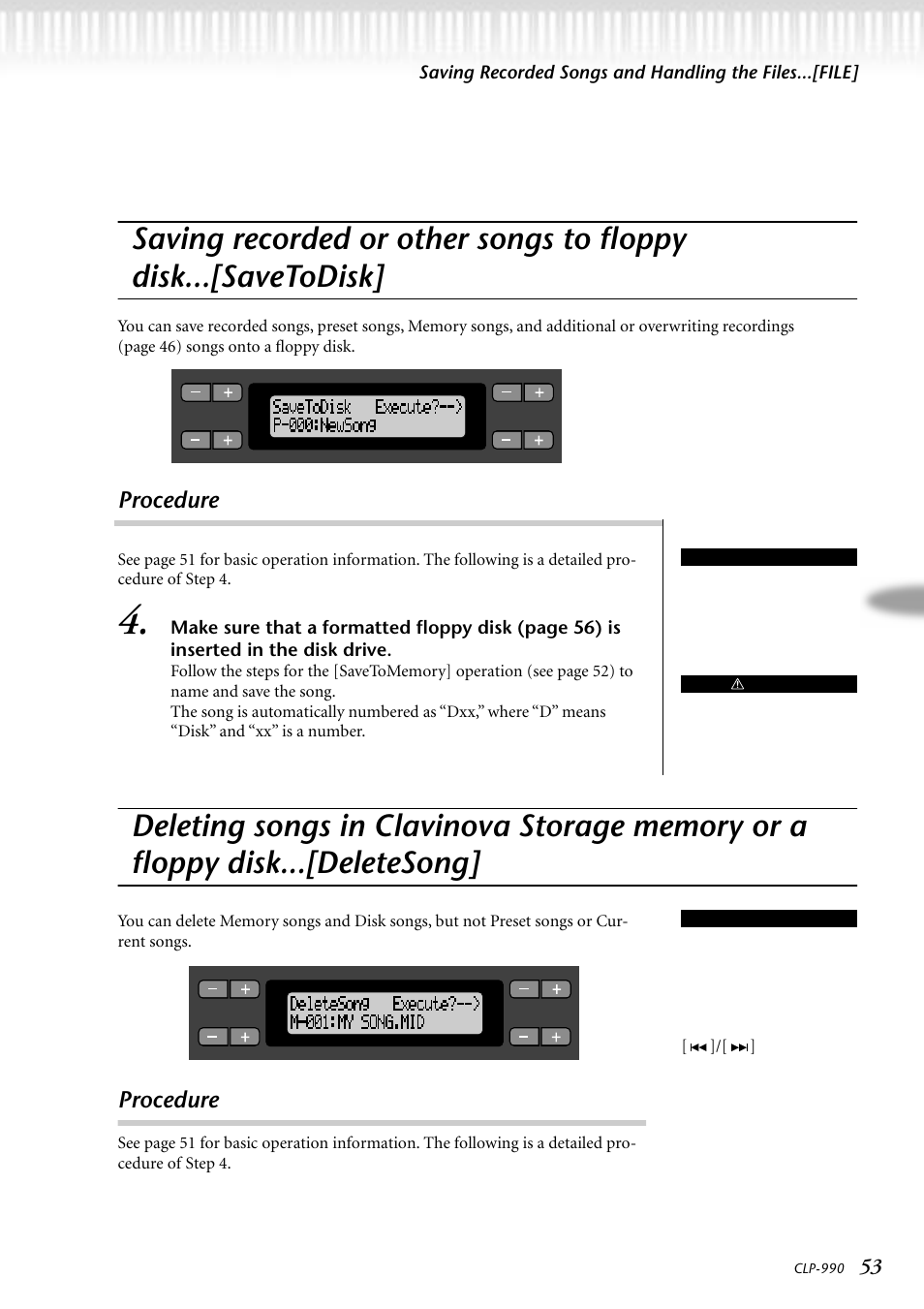 Procedure | Yamaha CLP-990M  EN User Manual | Page 53 / 111