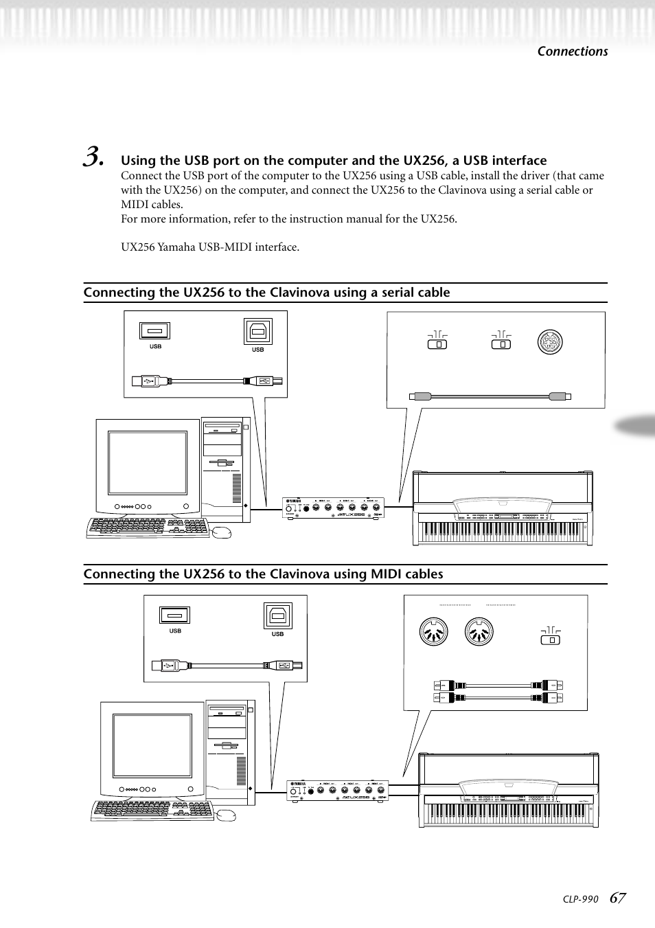 Connections | Yamaha CLP-990M  EN User Manual | Page 67 / 111