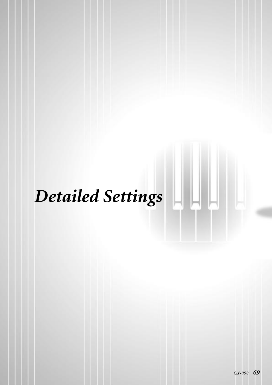 Detailed settings | Yamaha CLP-990M  EN User Manual | Page 69 / 111