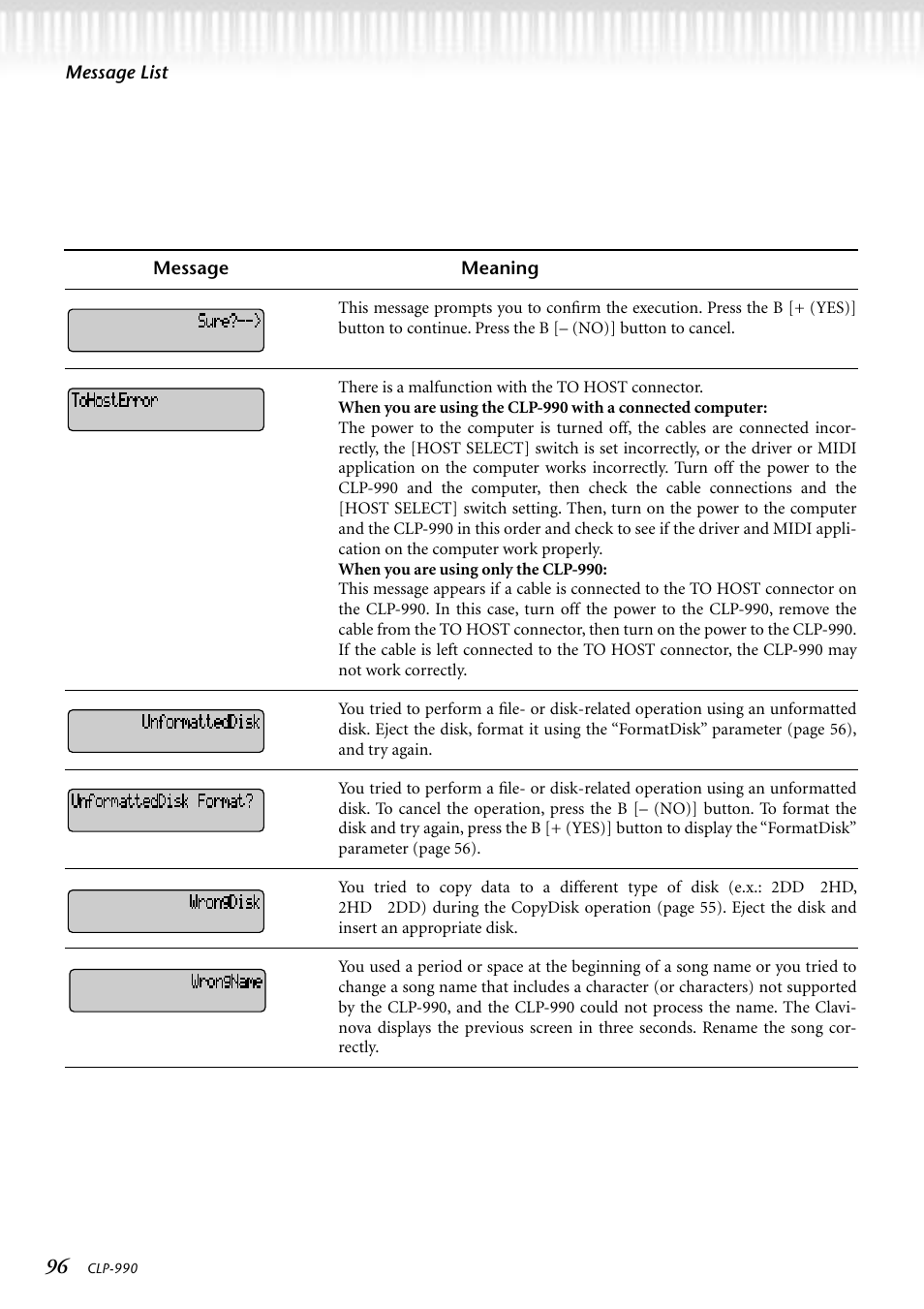 Yamaha CLP-990M  EN User Manual | Page 96 / 111
