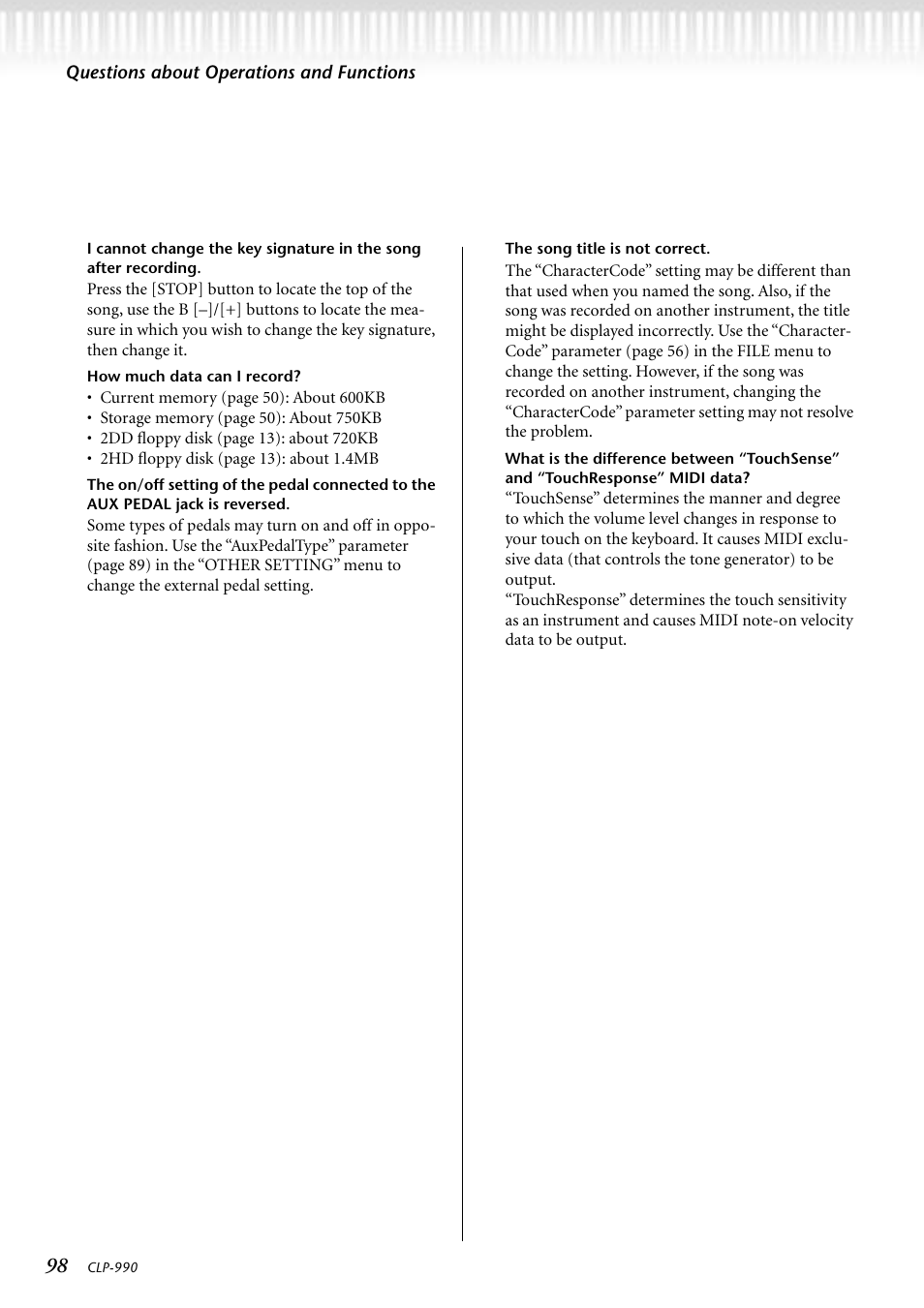 Yamaha CLP-990M  EN User Manual | Page 98 / 111