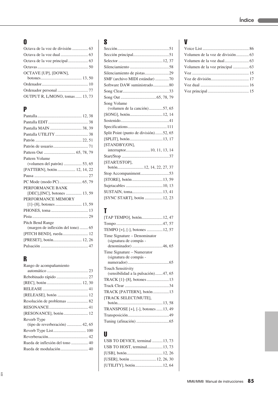 Yamaha MM8  EU User Manual | Page 85 / 116