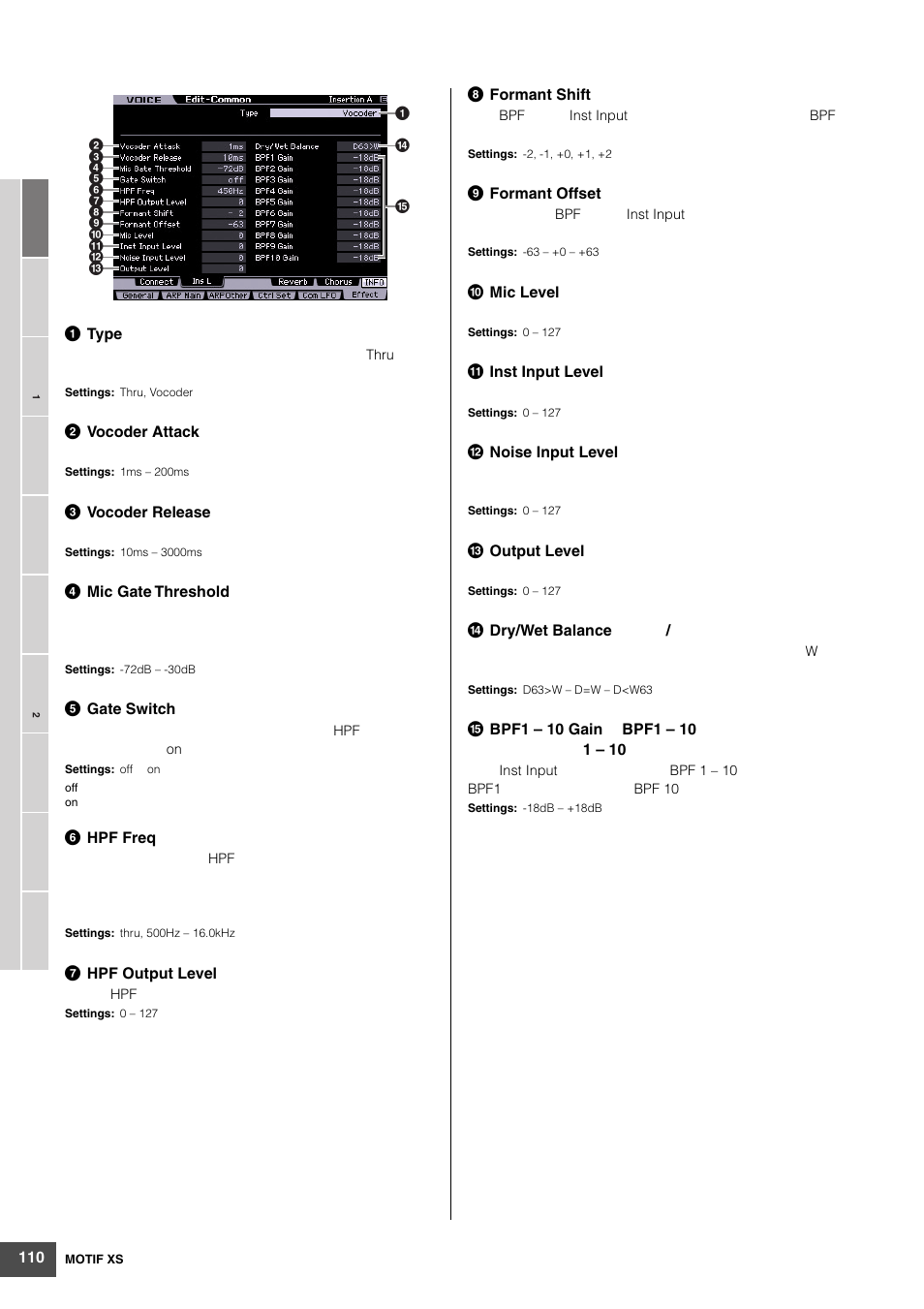 Yamaha MOTIF XS6 User Manual | Page 110 / 320