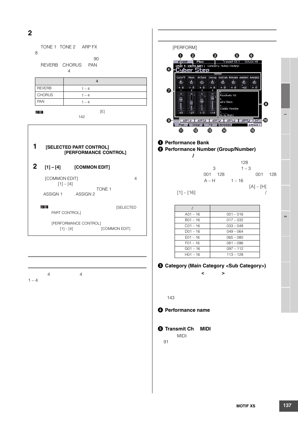 Yamaha MOTIF XS6 User Manual | Page 137 / 320