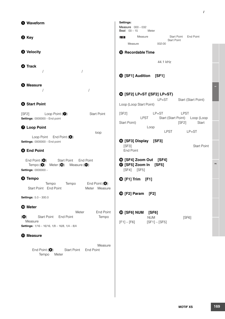 Yamaha MOTIF XS6 User Manual | Page 169 / 320