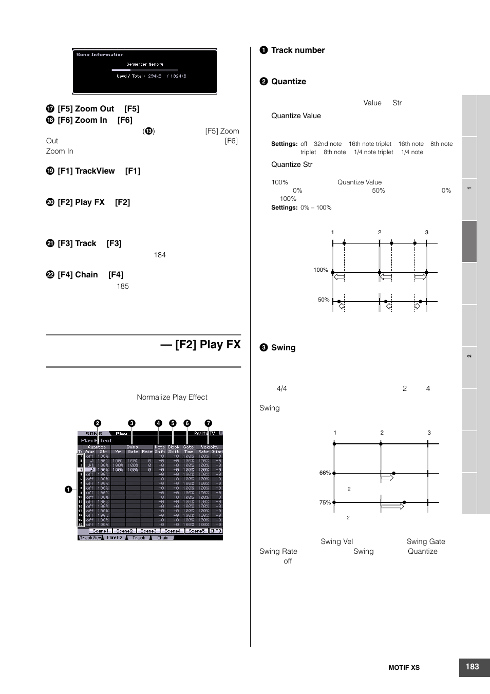 F2] play fx | Yamaha MOTIF XS6 User Manual | Page 183 / 320