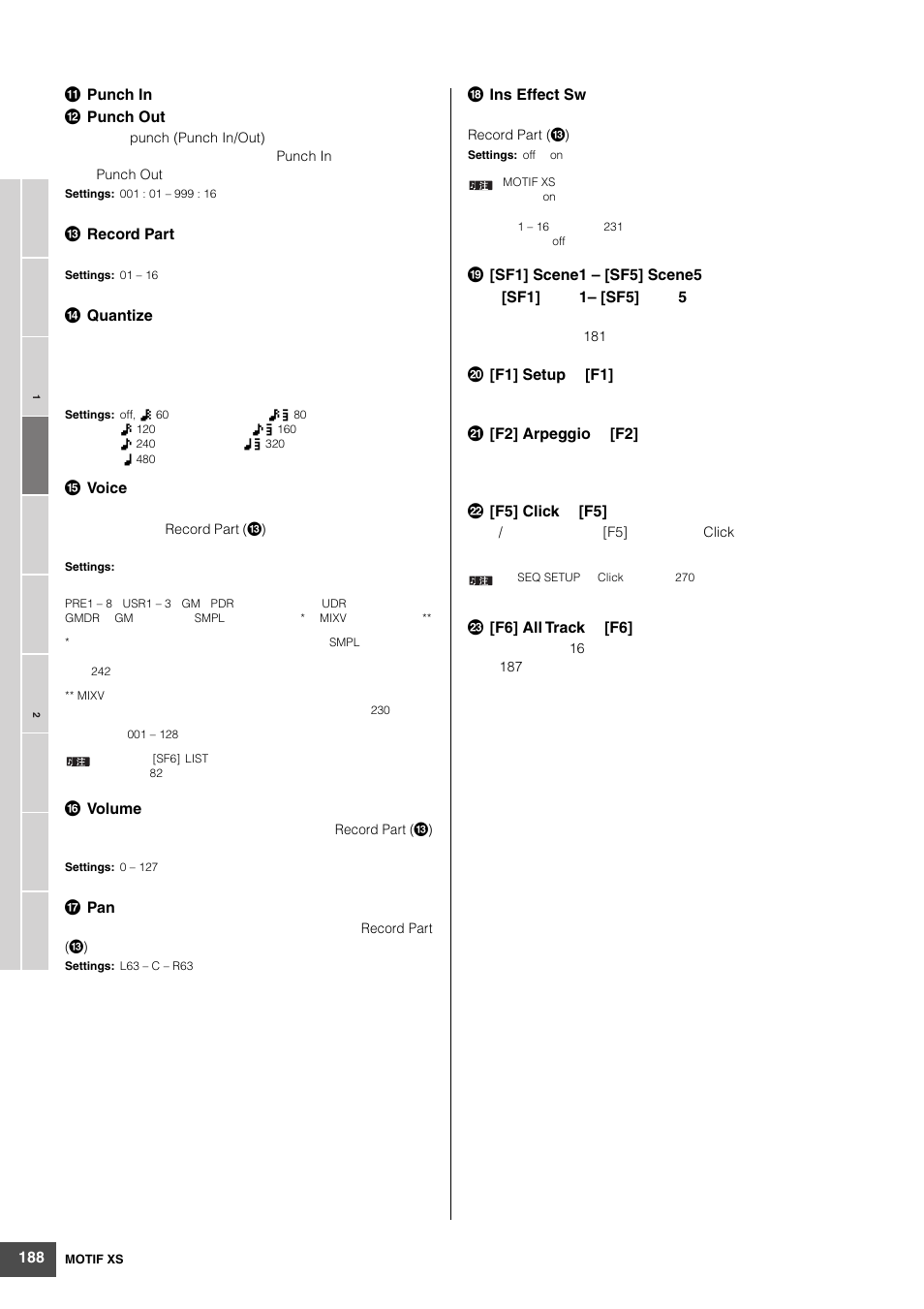 Yamaha MOTIF XS6 User Manual | Page 188 / 320