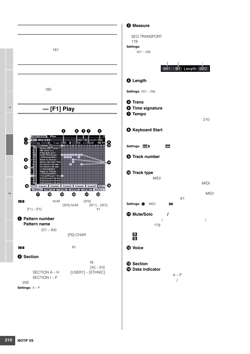 F1] play | Yamaha MOTIF XS6 User Manual | Page 210 / 320