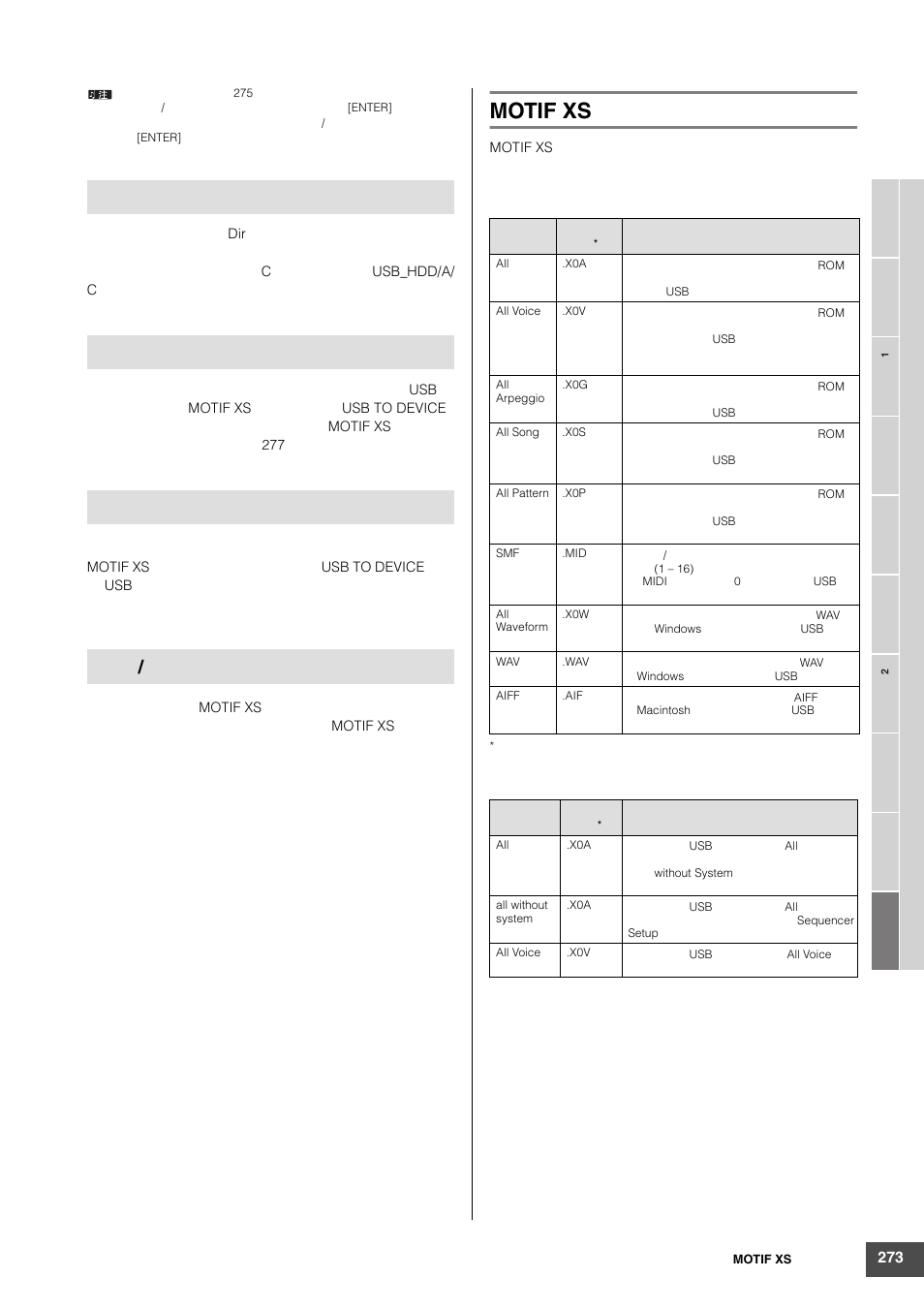 Motif xs | Yamaha MOTIF XS6 User Manual | Page 273 / 320