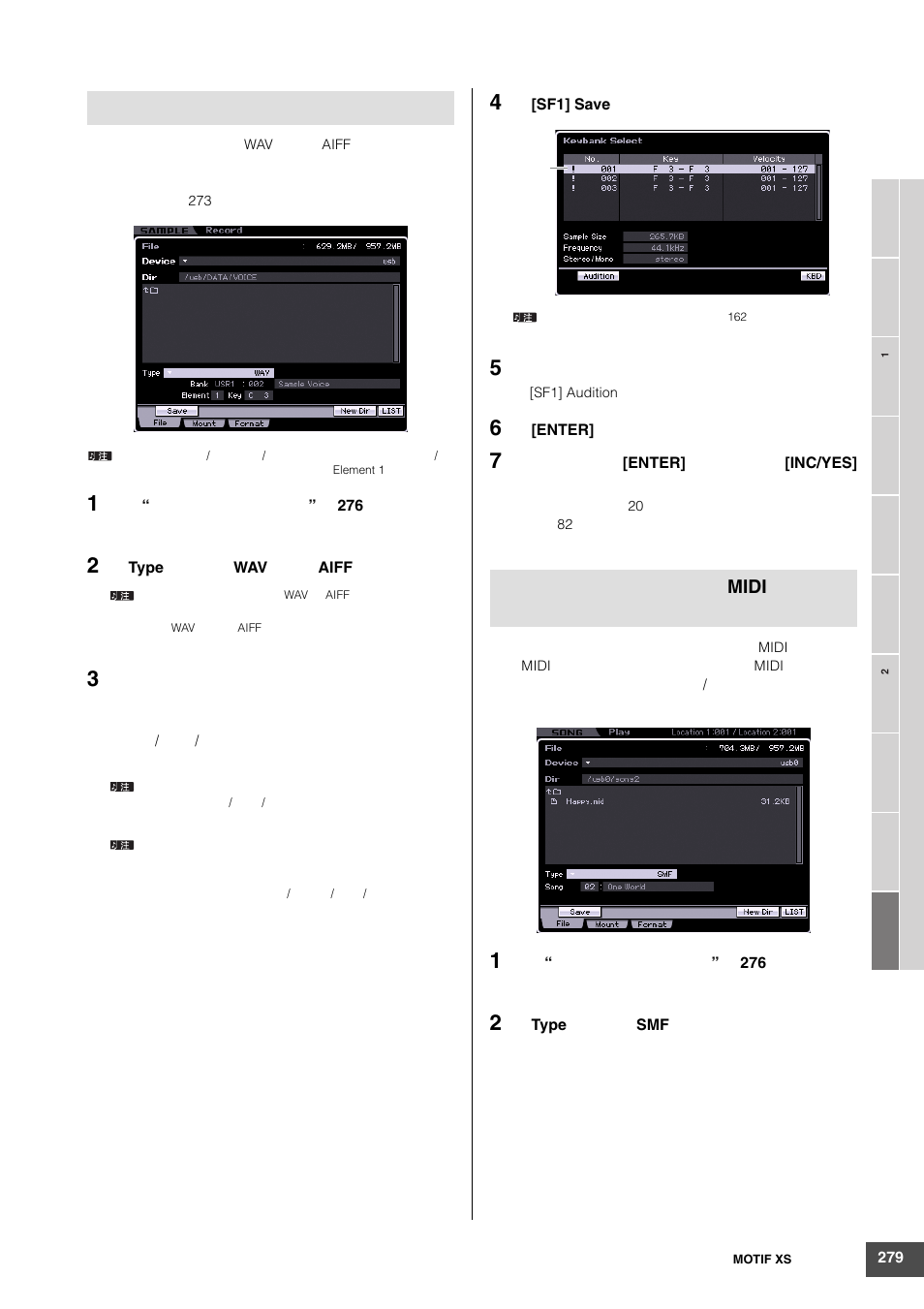 Yamaha MOTIF XS6 User Manual | Page 279 / 320