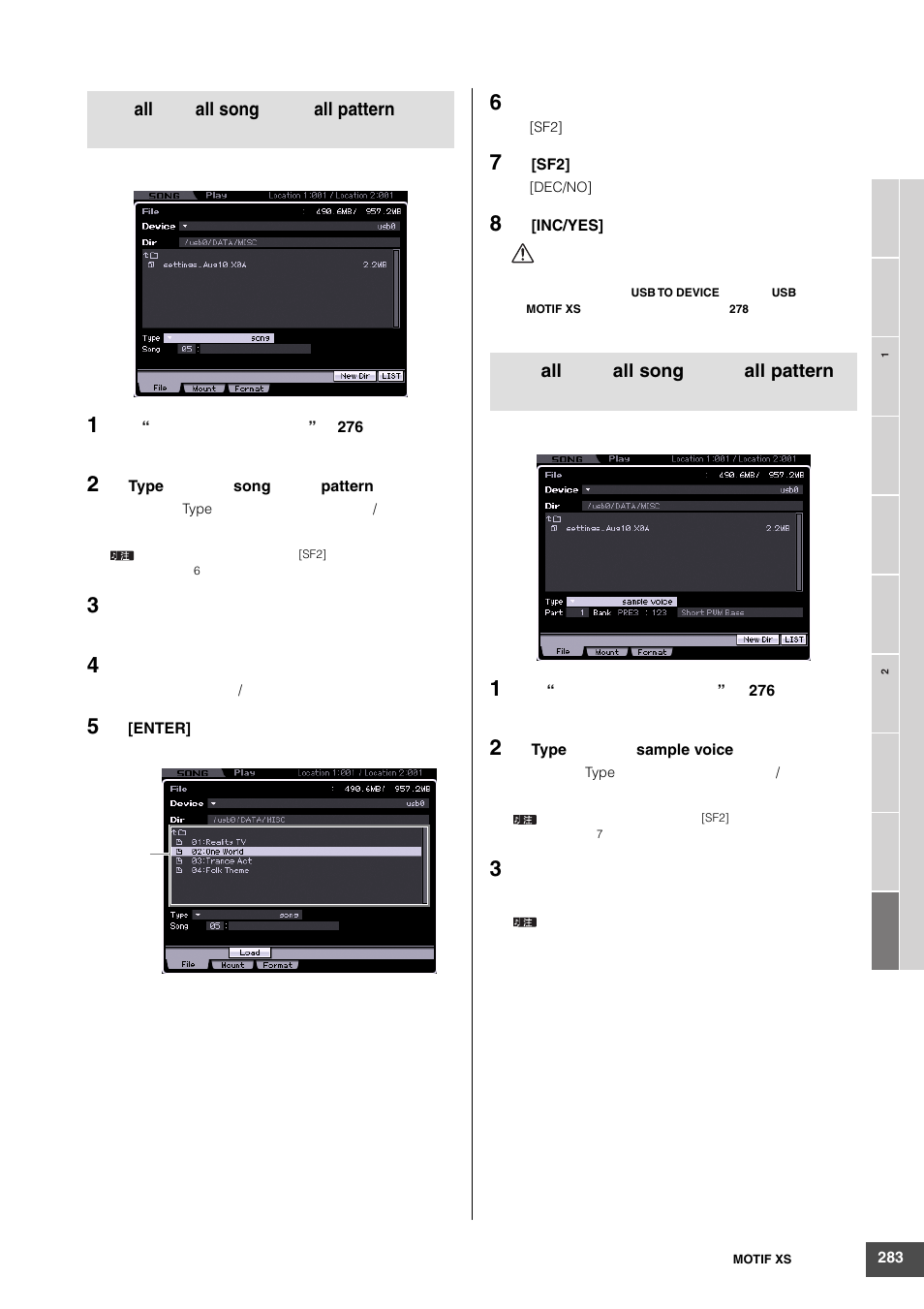 Yamaha MOTIF XS6 User Manual | Page 283 / 320