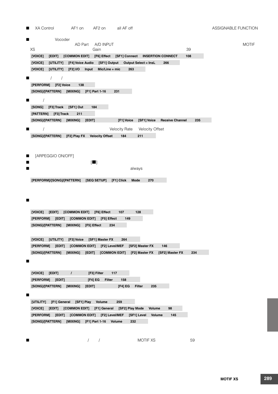 Yamaha MOTIF XS6 User Manual | Page 289 / 320