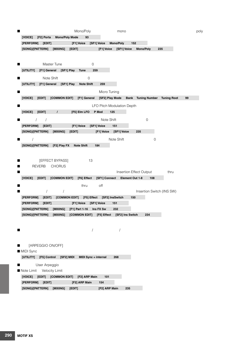 Yamaha MOTIF XS6 User Manual | Page 290 / 320