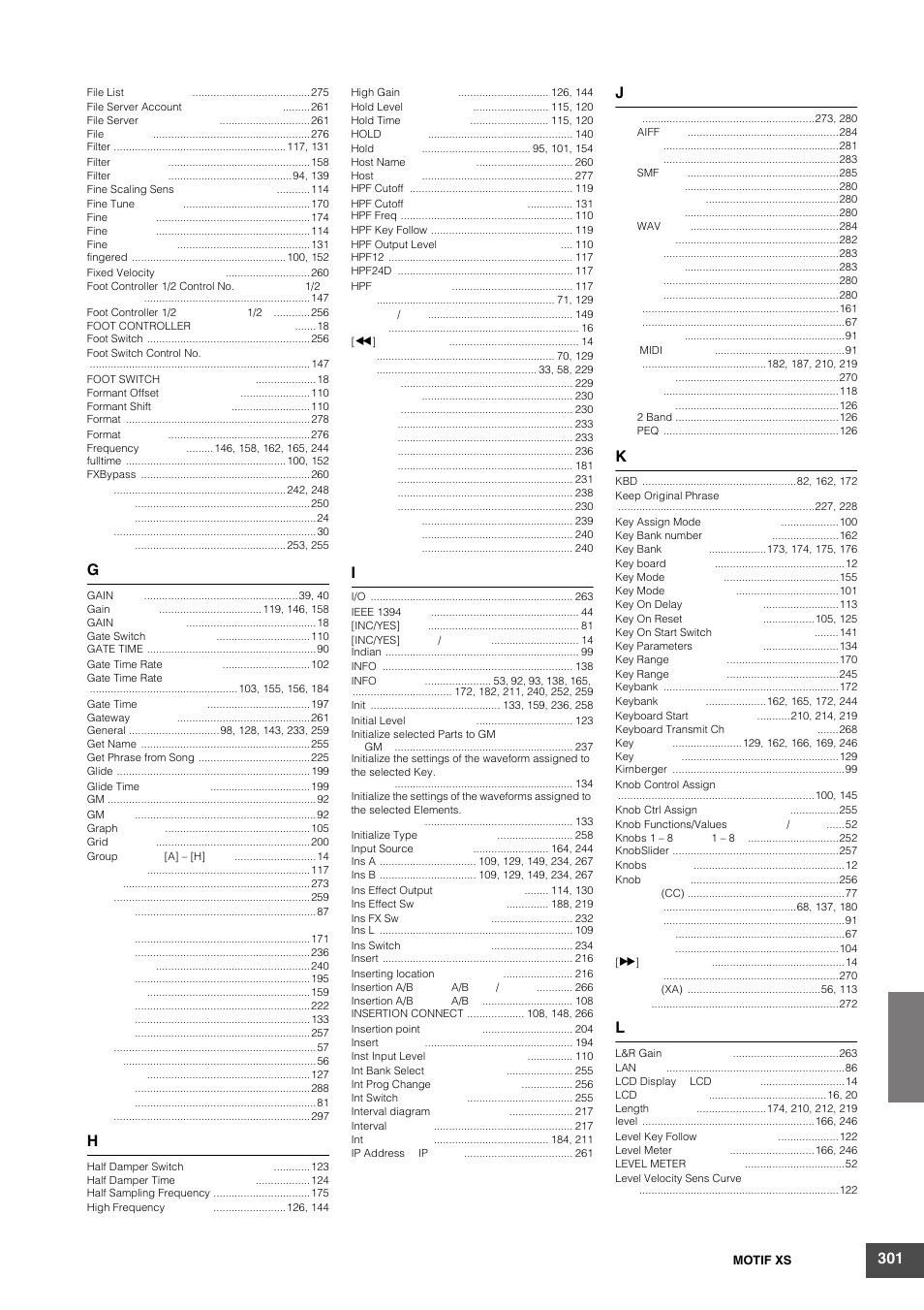 Yamaha MOTIF XS6 User Manual | Page 301 / 320