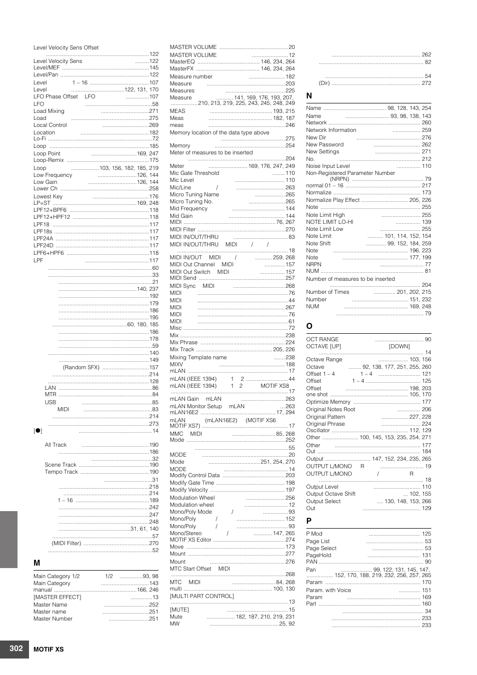 Yamaha MOTIF XS6 User Manual | Page 302 / 320