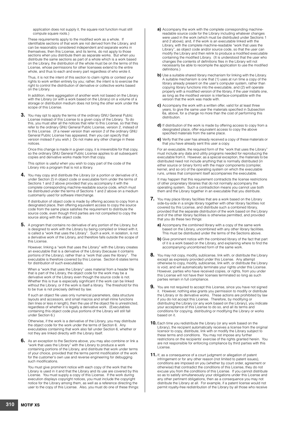 Yamaha MOTIF XS6 User Manual | Page 310 / 320