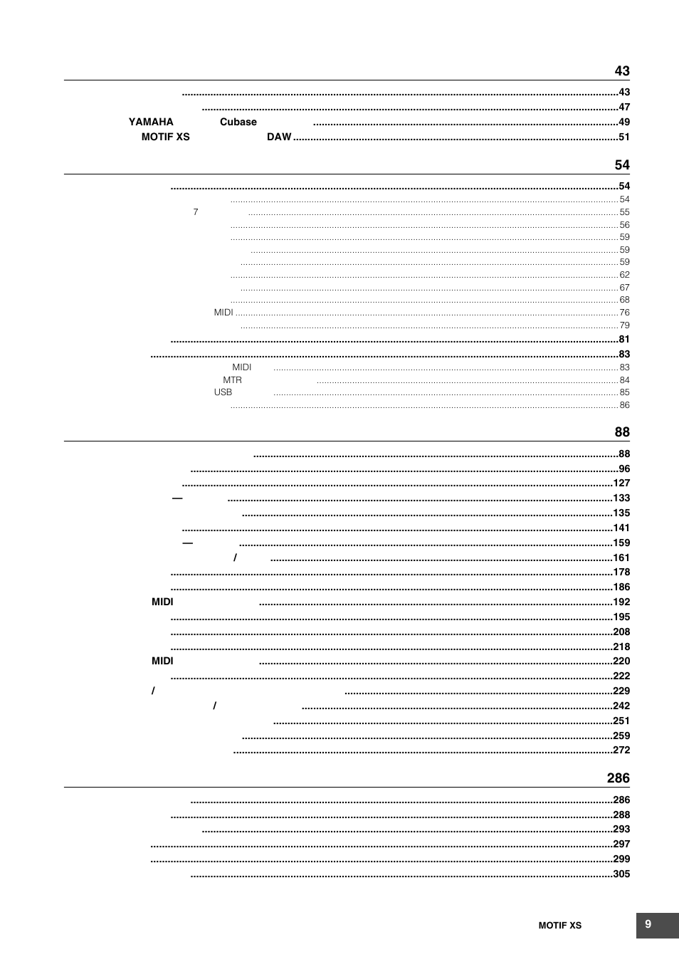 Yamaha MOTIF XS6 User Manual | Page 9 / 320