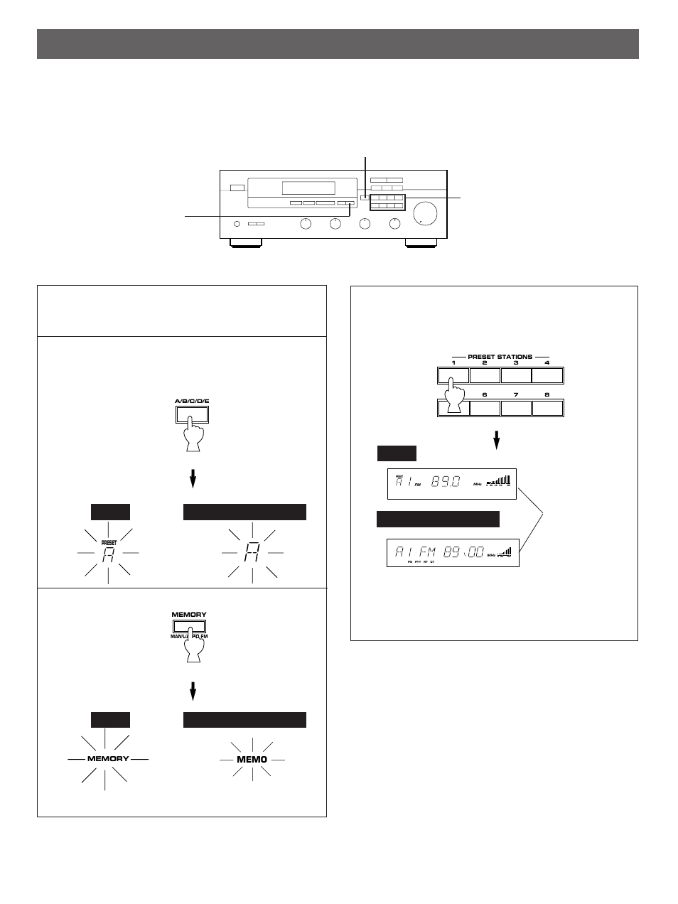 Preset tuning, Manual preset tuning | Yamaha RX-395RDS User Manual | Page 18 / 31