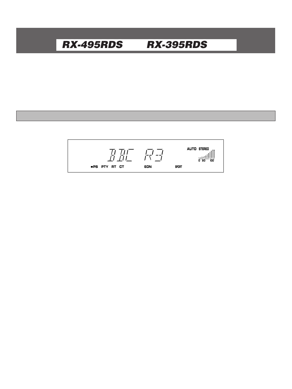 Receiving rds stations rx-495rds and rx-395rdsonly, Ps (program service name) mode, Pty (program type) mode | Rt (radio text) mode, Ct (clock time) mode, Eon (enhanced other networks) mode, Displaying rds data | Yamaha RX-395RDS User Manual | Page 22 / 31