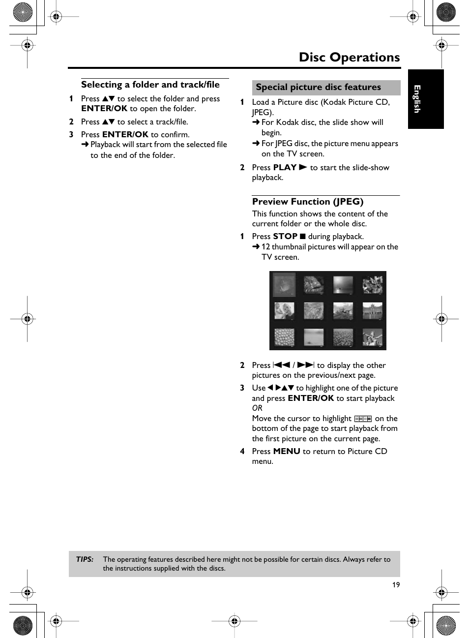 Disc operations | Yamaha DVD-C750 User Manual | Page 23 / 40