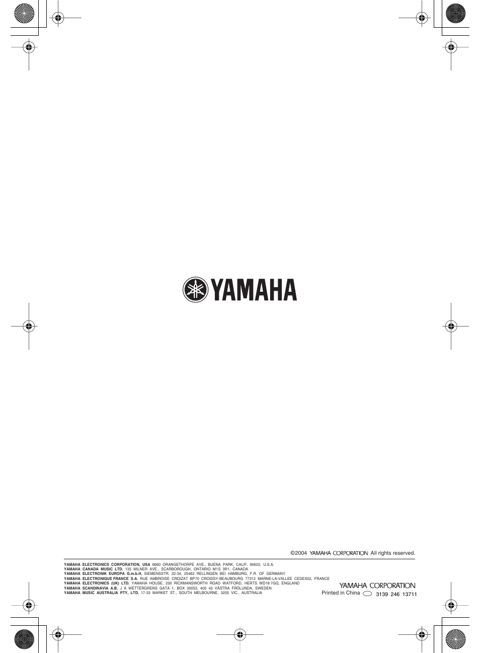 Yamaha DVD-C750 User Manual | Page 40 / 40