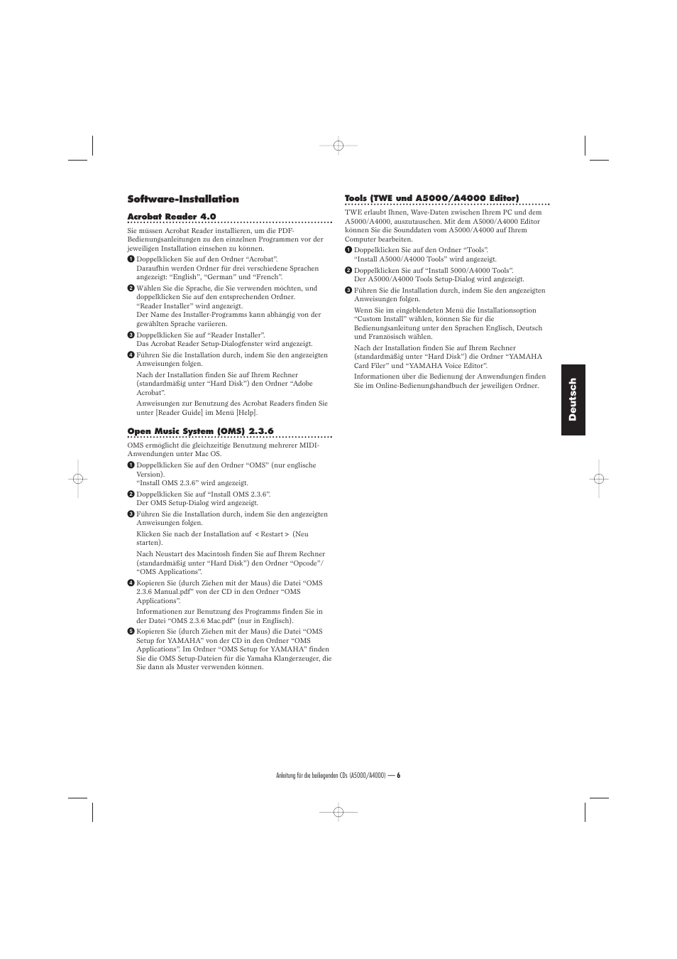 Yamaha Floppy Disks A5000 User Manual | Page 11 / 24