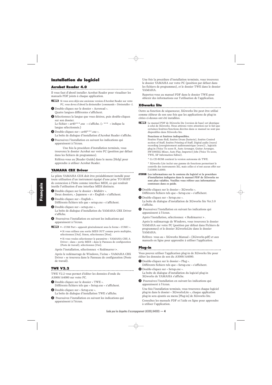 Yamaha Floppy Disks A5000 User Manual | Page 14 / 24