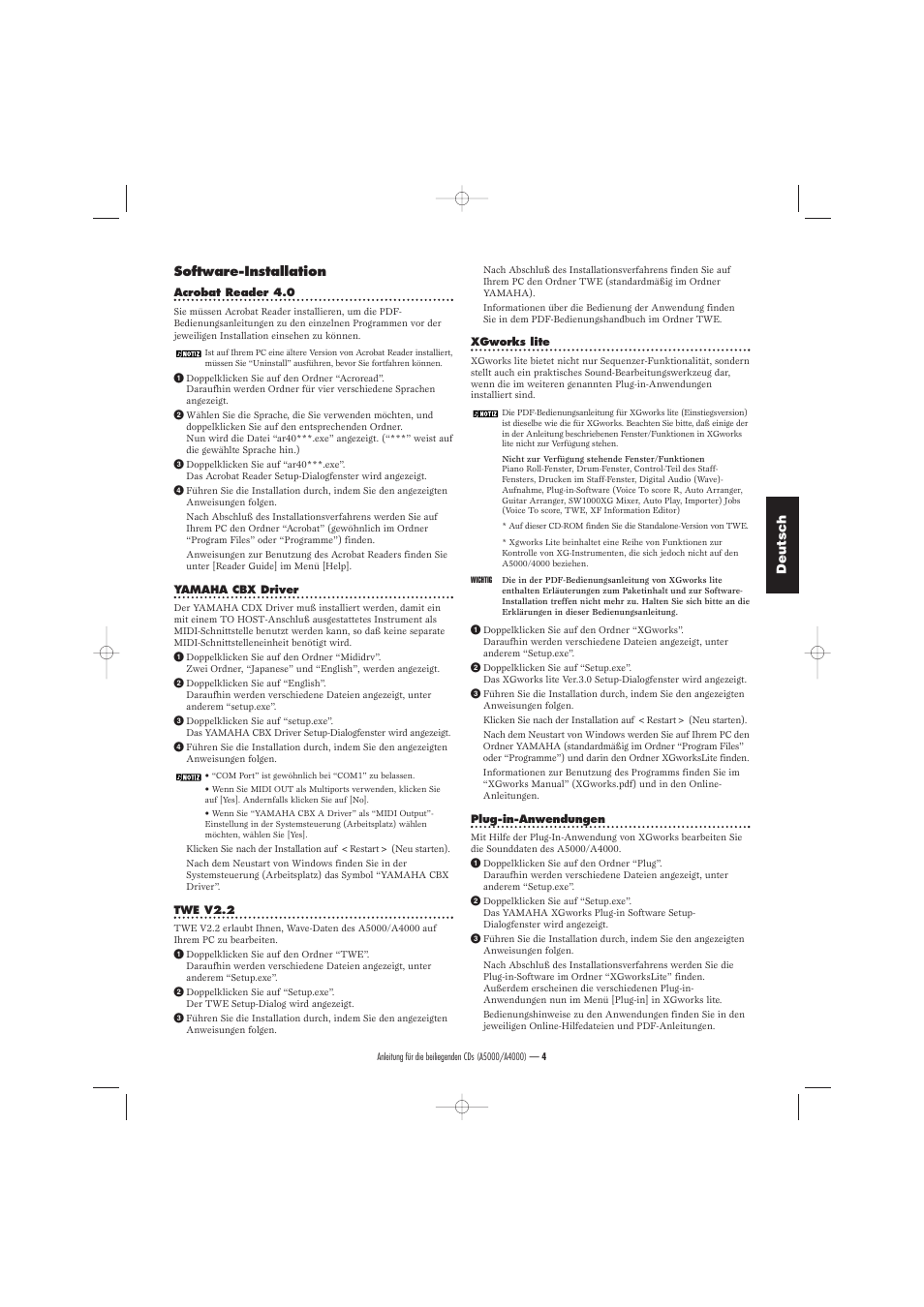 Yamaha Floppy Disks A5000 User Manual | Page 9 / 24