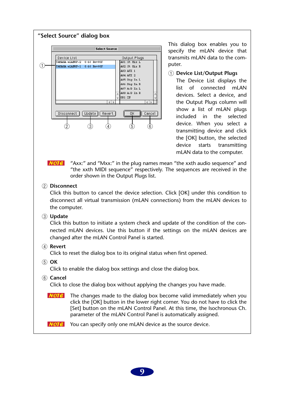 Yamaha mLAN Driver User Manual | Page 9 / 16