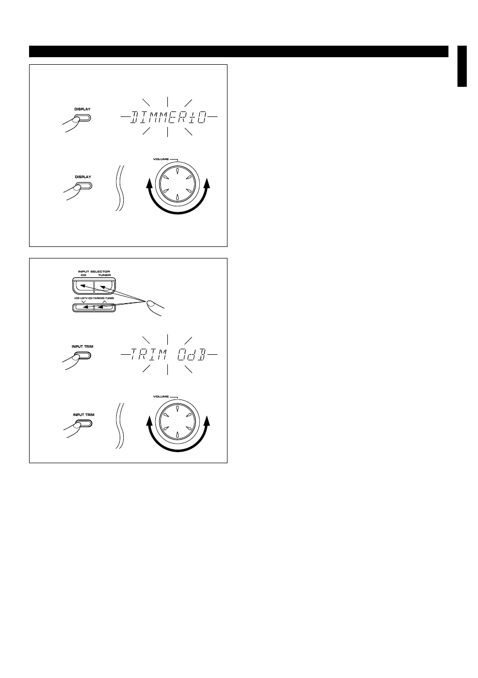 Adjusting input level of sources respectively, Adjusting brightness of the display, E-15 english | Adjustments | Yamaha EMX120CD User Manual | Page 23 / 53