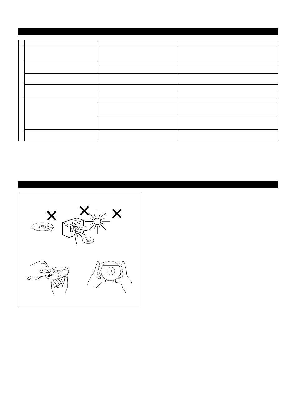 Care of compact discs, E-44, Troubleshooting | Yamaha EMX120CD User Manual | Page 52 / 53