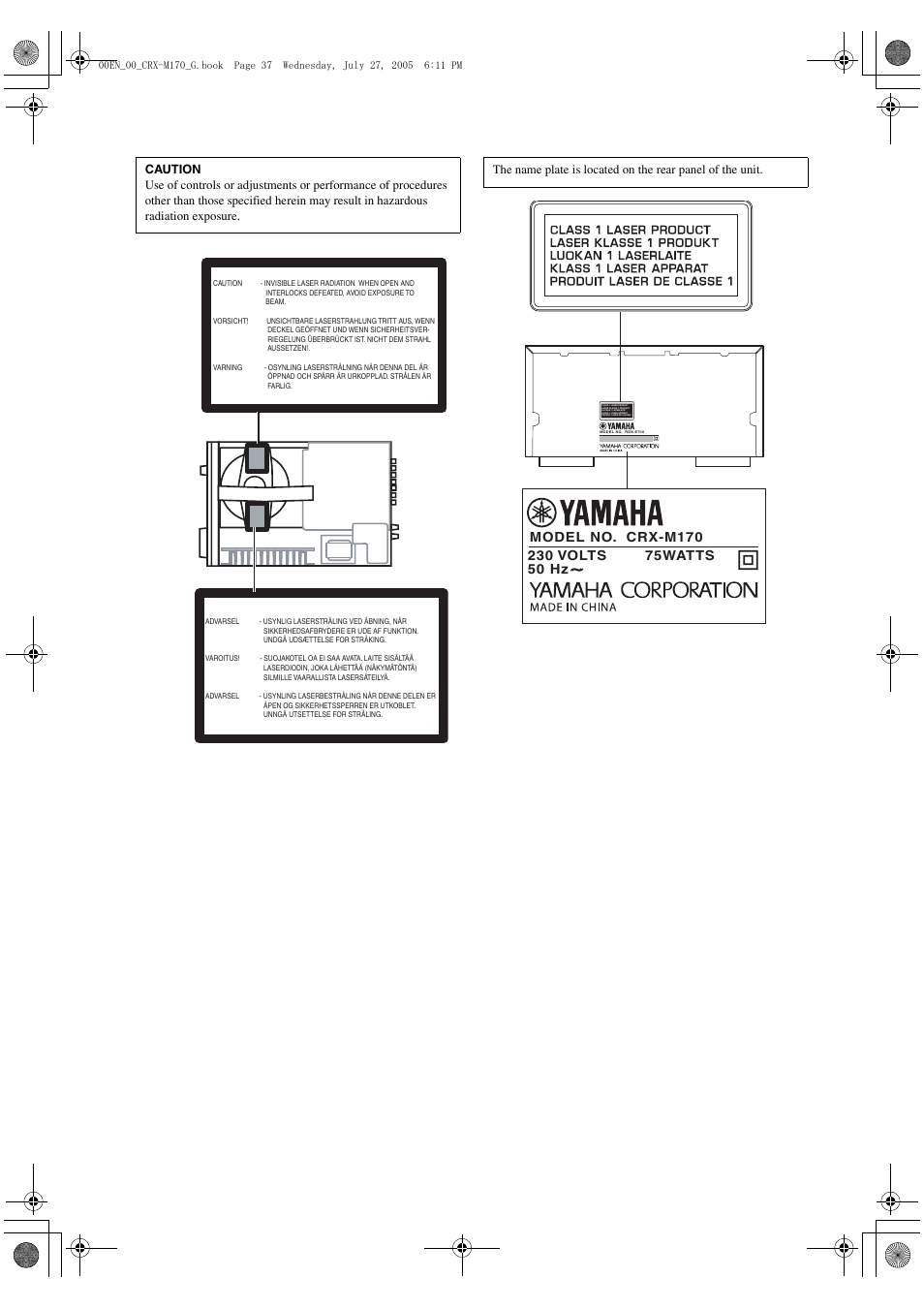 Yamaha M170 User Manual | Page 39 / 40