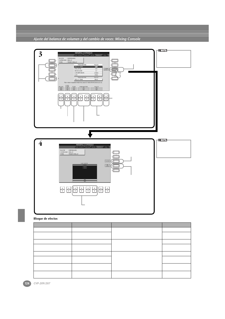 124 bloque de efectos | Yamaha CVP-209  ES User Manual | Page 124 / 176